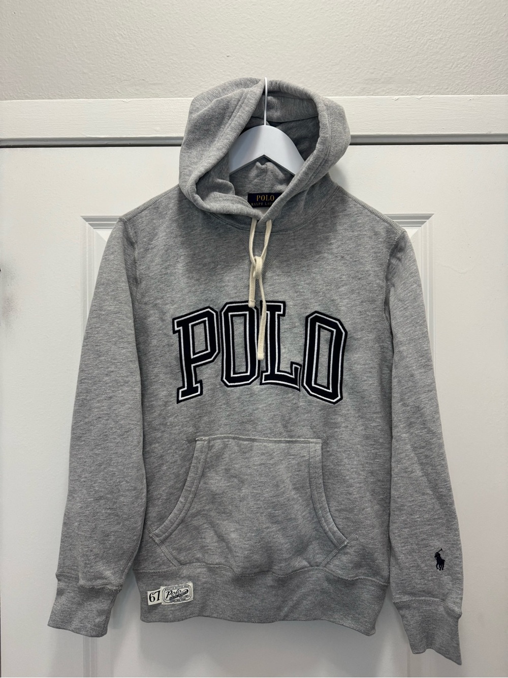 Polo Ralph Lauren Grey Heather Embroidered Logo Pullover Hoodie